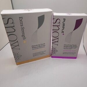 SNOW Teeth Whitening Brightening Strips Bundle Lavender Mint NEW READ